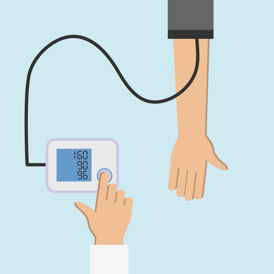 Checking blood pressure
